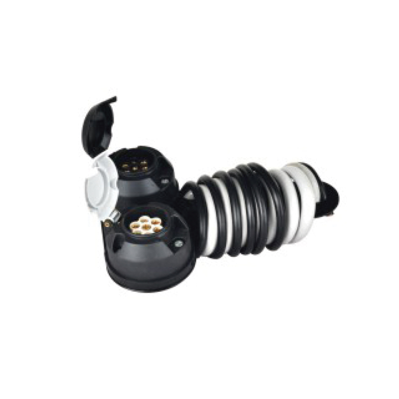 7Pin N S SOCKET met metaal, plaat, kabellengte 1,6 m, zwart 1x,5+6x1,5mmm2, grijs 7x0,75mm² voor referentie JH010-C