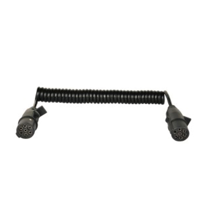 7-polige PU-spiraalspoel, 2 plastic stekkers 24v, N-type, kabellengte 1m,2m,3m.....JH016-C