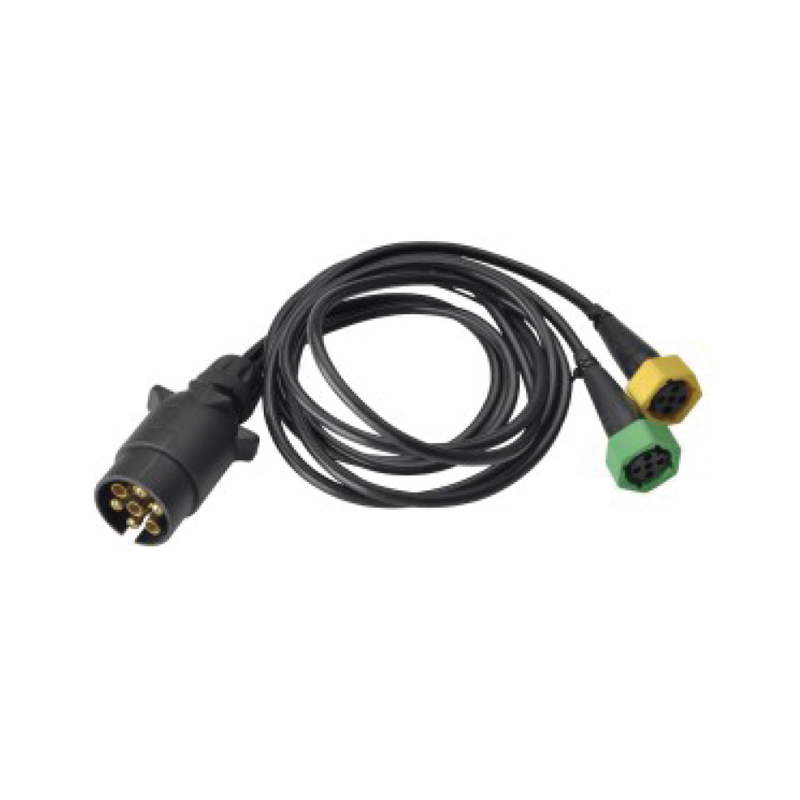 7-polige PVC rechte spoel, op stekker JH003 en twee 5-pins pastic stekkers, kabellengte 1M,2M,3M...JH017-H