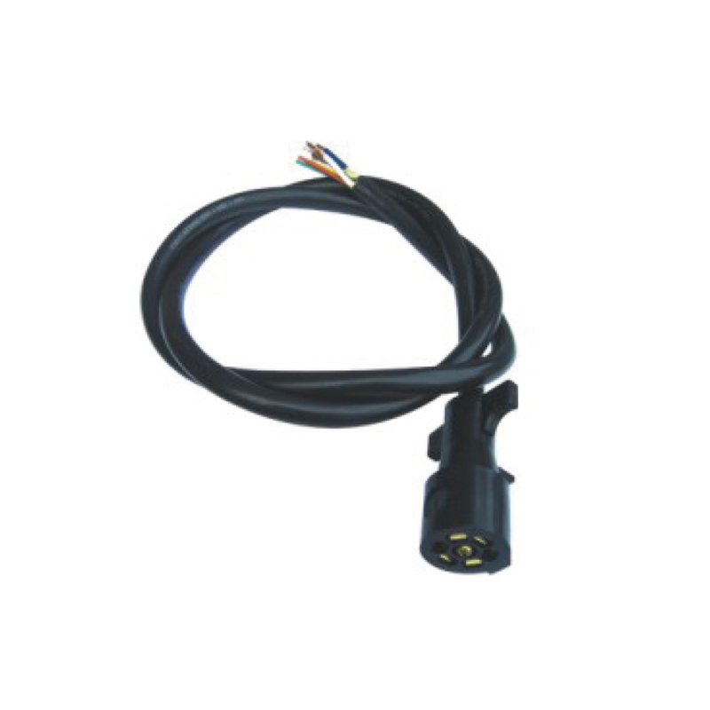 7-polige PVC-rechte spoel met één plastic stekker, kabellengte 1 m, 2 m, 3 m..... JH066